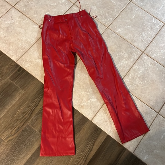 Amazon Pants & Jumpsuits Red Leather Pants Poshmark